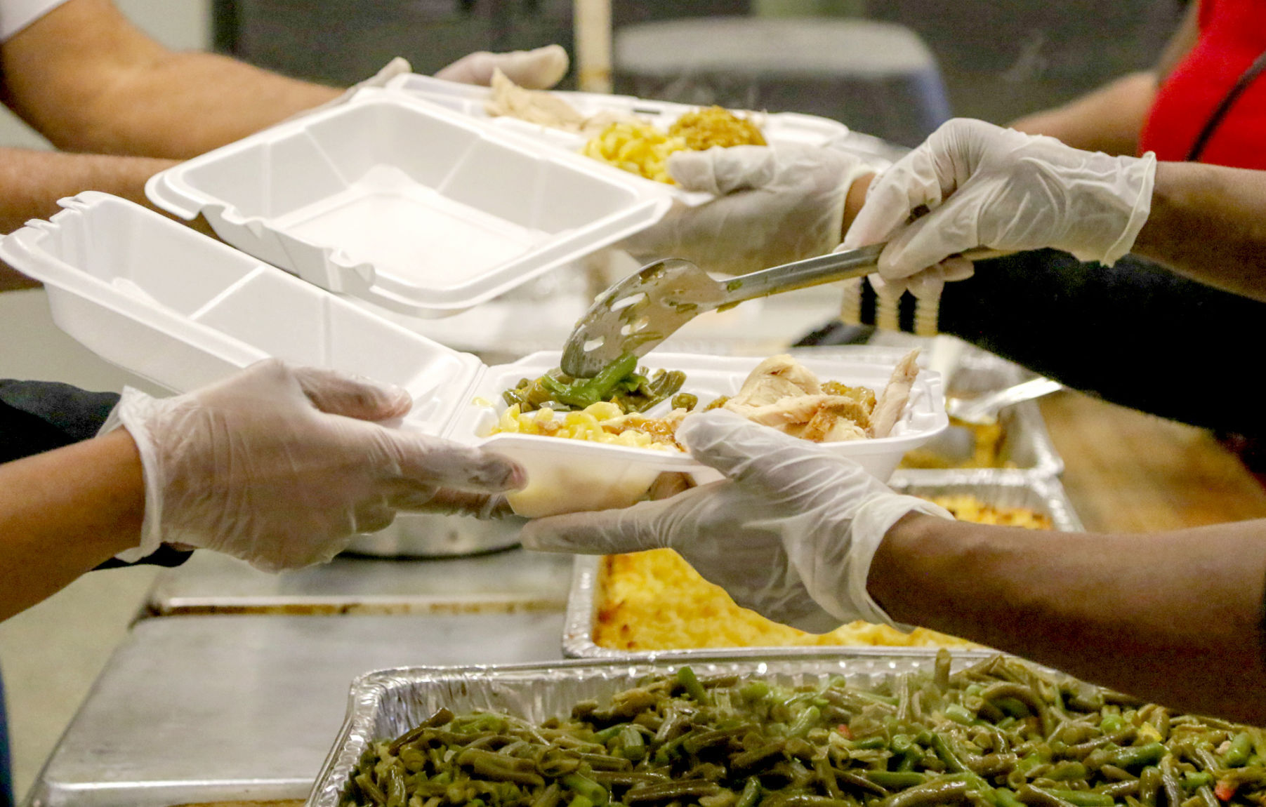 Christmas meal and coat giveaway